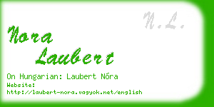 nora laubert business card
